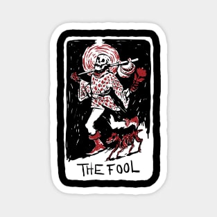 The Fool Skeleton Tarot Card Magnet