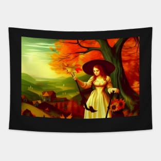 Autumnal witch Tapestry