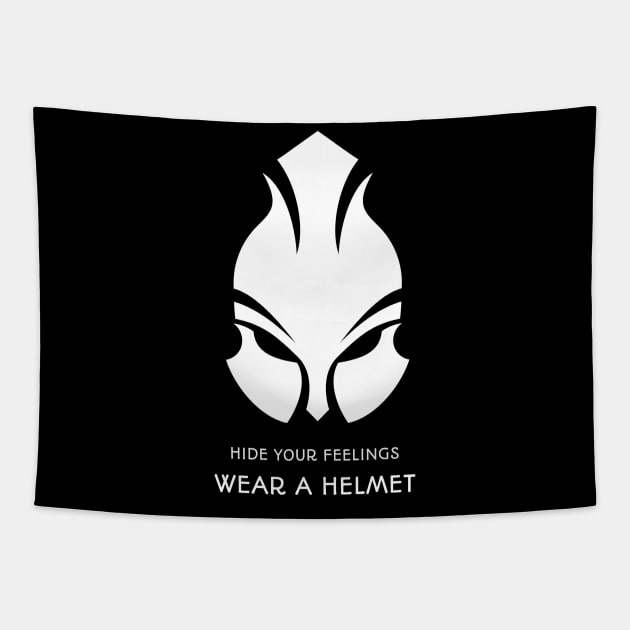 Hide your feelings wear mask and helmet Tapestry by Your_wardrobe