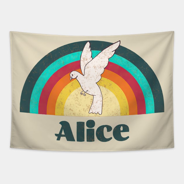 Alice - Vintage Faded Style Tapestry by Jet Design