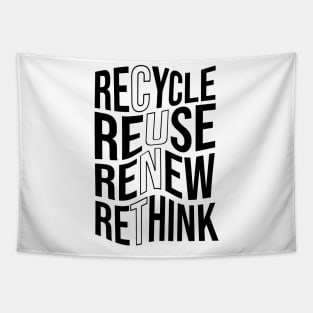 Recycle Reuse Renew Rethink Crisis Environmental Activism Tapestry