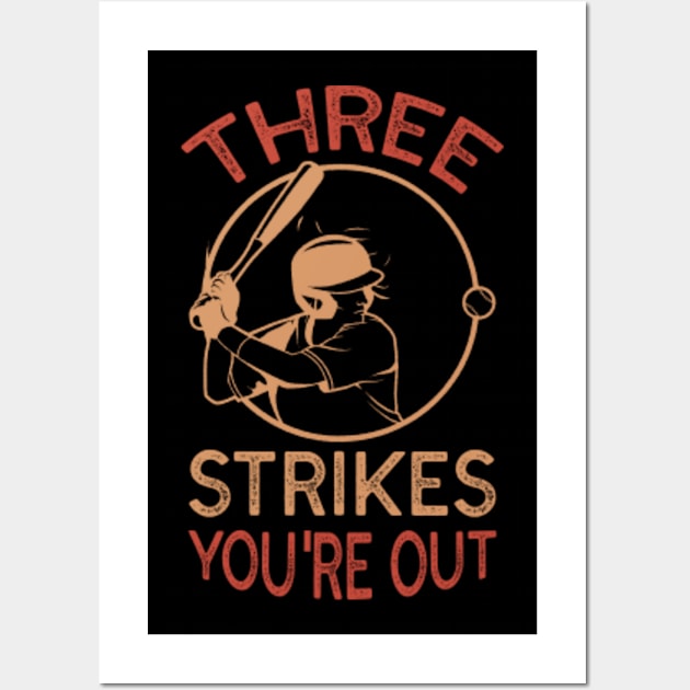 Atlanta Braves Poster (one two three strikes your out)
