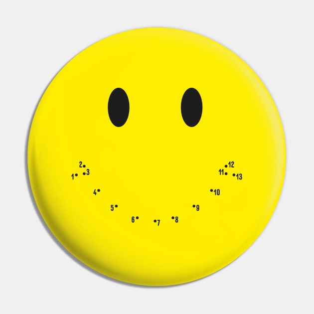 Dot to Dot Smiley Pin by benillustrator