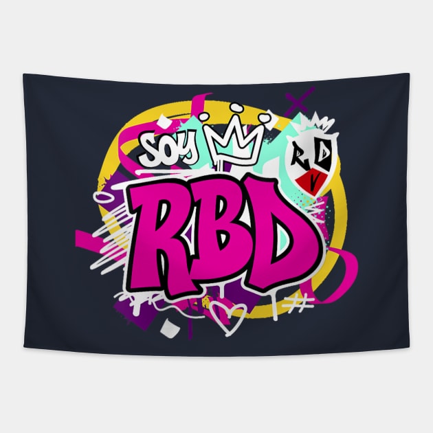 RBD Rebelde Tour 2023 Pink funny Tapestry by craftydoartist