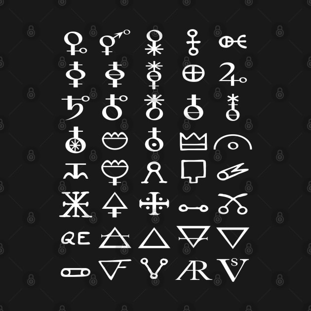 Alchemical Symbols by Vitalitee