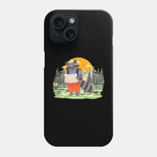 Adventurous Raccoon on A Hike Phone Case