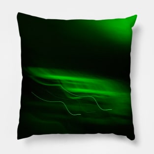 Green blurry lights Pillow