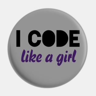 i code like a girl Pin