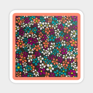 Colored Daisies Magnet