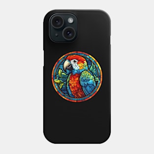 Parrot Macaw Bird Lover Stained Glass Look Phone Case
