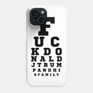 President Donald J Trump Eye Test Chart Phone Case