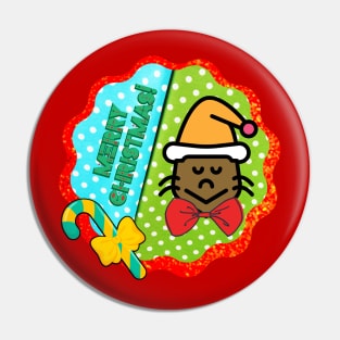 Merry Christmas colorful elf Pin