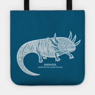 Axolotl with Common and Latin Names - Mexican Walking Fish design Tote