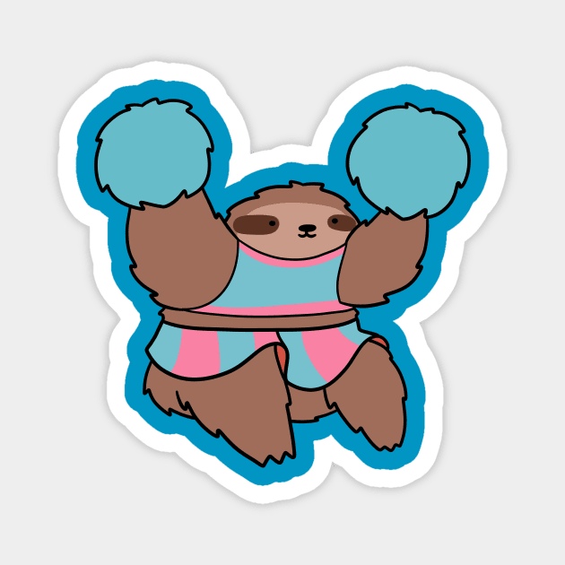 Cheerleader Sloth Magnet by saradaboru