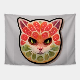 Kiwi & Strawberry Cat Tapestry