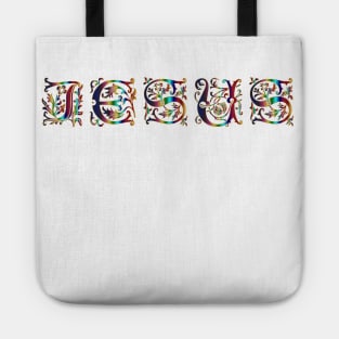 JESUS His name the Word the Son bible quote God - worship witness - Christian design Tote