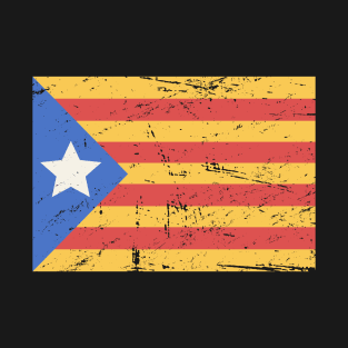 Distressed Catalonia Catalunya Flag T-Shirt