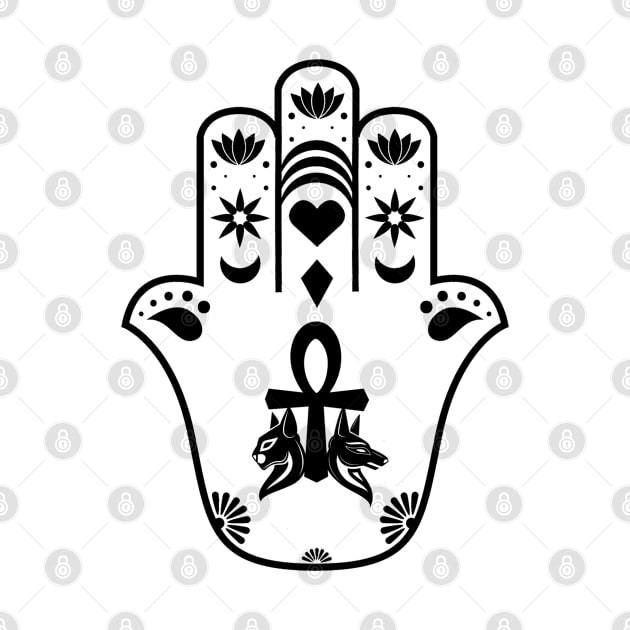 Egyptian Gods Hamsa Talisman by DreMagiO