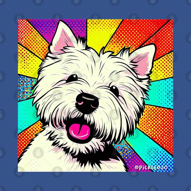 Westie Terrier Pop Art by Sketchy