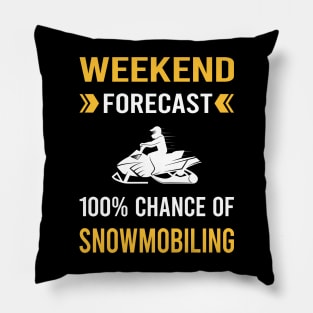 Weekend Forecast Snowmobiling Snowmobile Pillow