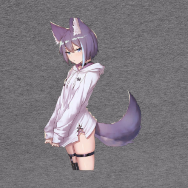 anime wolf girl hoodie