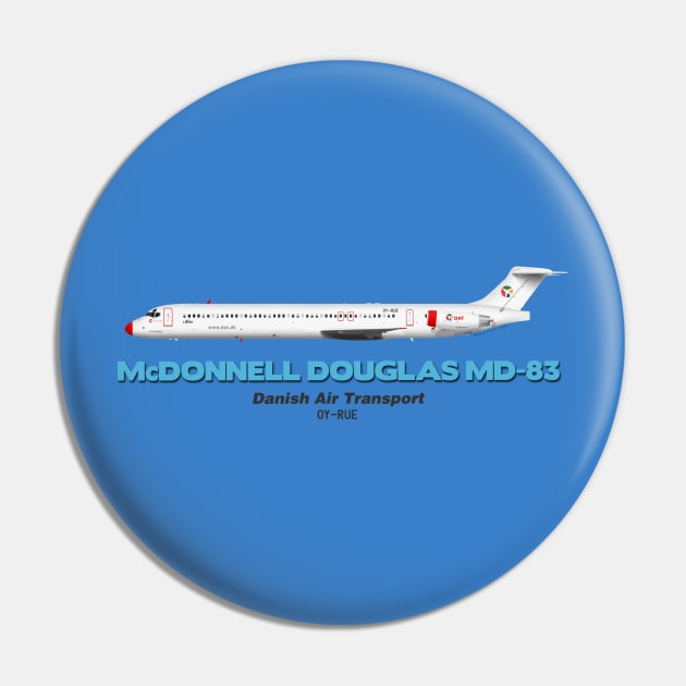 McDonnell Douglas MD-83 - Danish Air Transport Pin by TheArtofFlying
