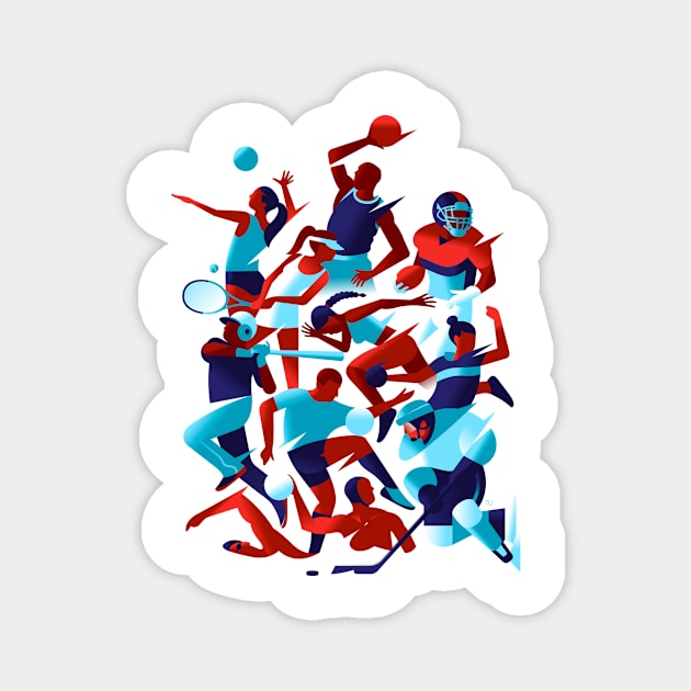 Sports Magnet by Ricard Jorge illustration