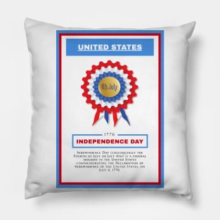 Independence Day - United States - For 4th of july - Print Design Poster - 1706201 Pillow