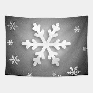 black and white snow flakes Tapestry