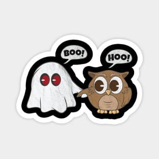 Boo Hoo Owl Ghost Halloween Cute Best Friend Magnet