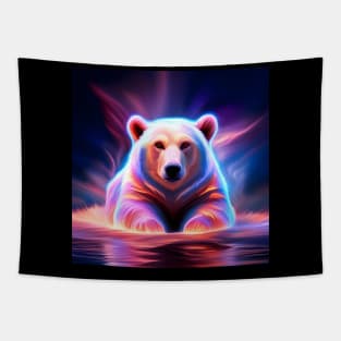 Glowing Polar Bear Tapestry