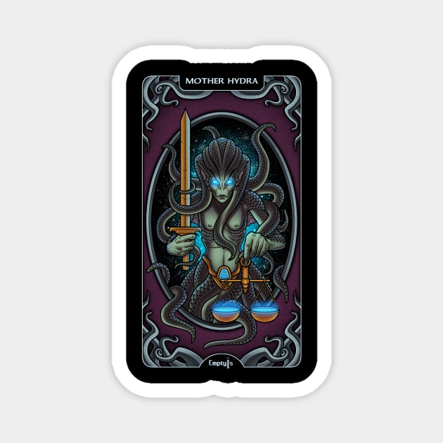 Lovecraft Tarot Justice Magnet by EmptyIs