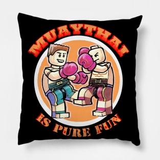 muay thai lego fun Pillow