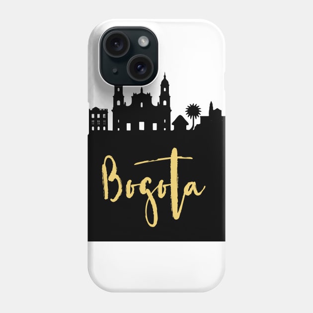 BOGOTA COLOMBIA DESIGNER SILHOUETTE SKYLINE ART Phone Case by deificusArt