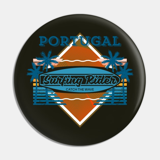 Portugal surfing rider Pin by GreekTavern