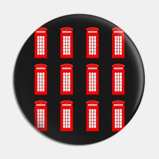 London Telephone Box British Print Pin