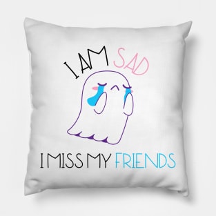 I am sad I miss my friends Pillow