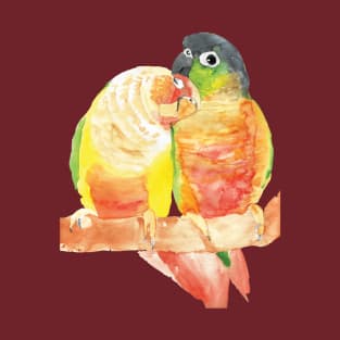 green cheeked conure lover watercolor T-Shirt