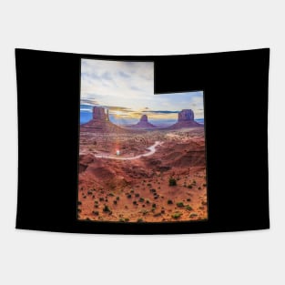 Utah State Outline - Monument Valley Tapestry