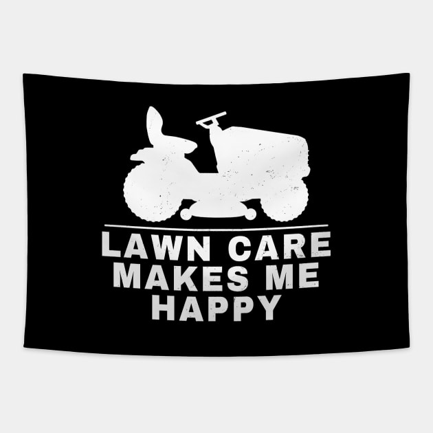 Lawn care makes me happy Tapestry by NicGrayTees