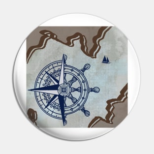 Fortune favors the bold who sail off map Pin