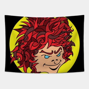 Red Headed Cartoon Rascal Tapestry