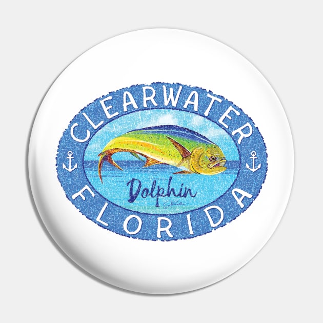 Clearwater, Florida, Leaping Dolphin Pin by jcombs