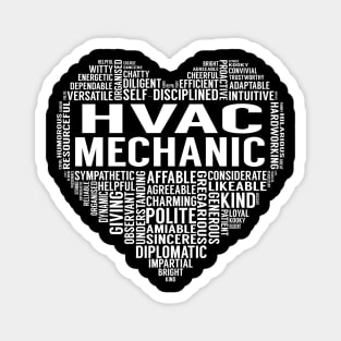 Hvac Mechanic Heart Magnet