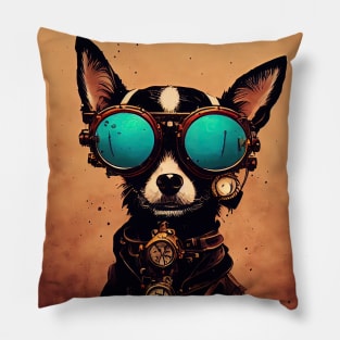 Vintage chihuahua portrait Pillow