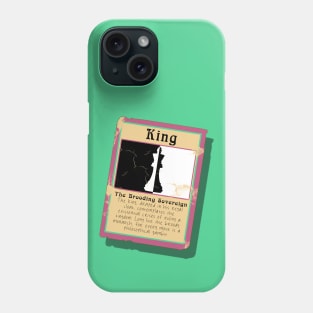 The Brooding Sovereign Chess King Trading Card Phone Case