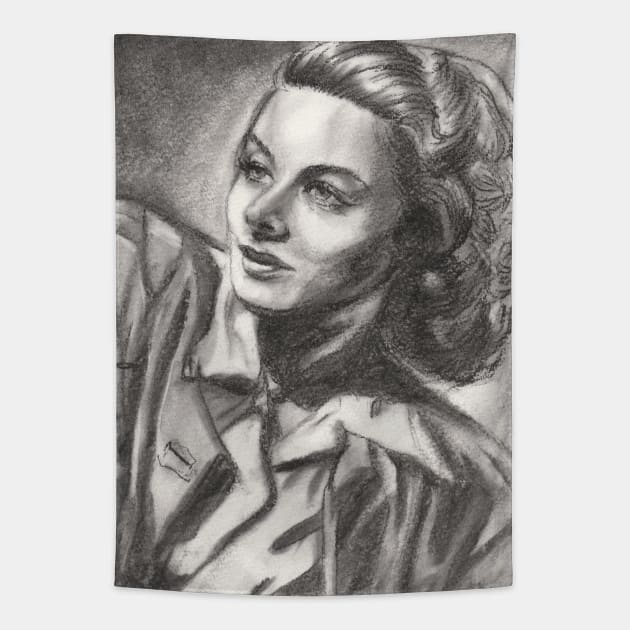 Ingrid Bergman Tapestry by Svetlana Pelin