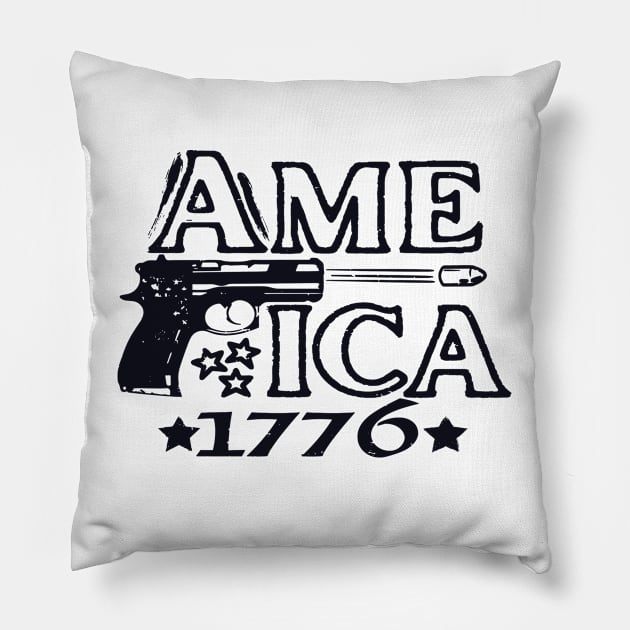 1776 America 2nd Amendment Pillow by Etopix