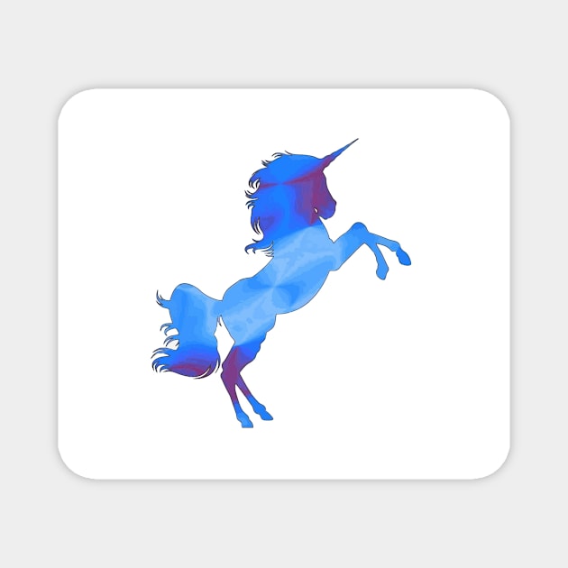 Blue unicorns Magnet by YamyMorrell