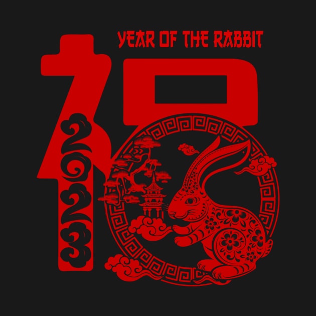 2023 Chinese New Year - Year of the Rabbit Chinese Zodiac by Jhon Towel